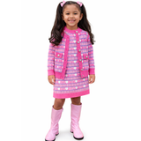 Pink Valentine's Day Dress and Sweater Set